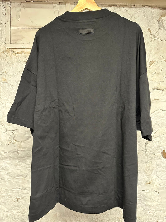 Fear of God Essentials Black T-Shirt Sz L DS
