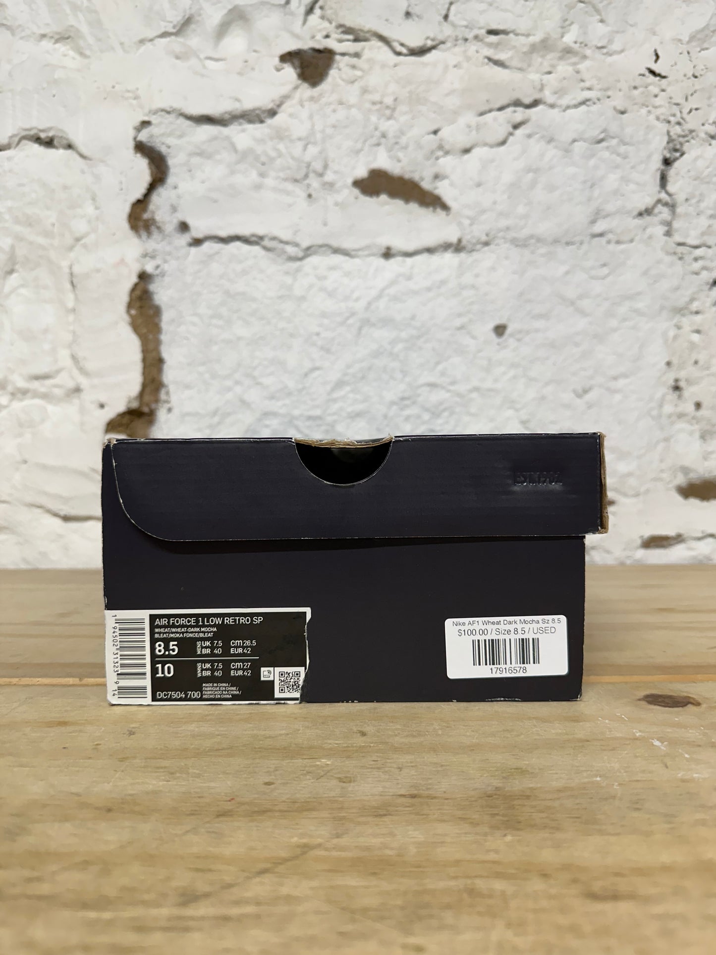 Nike Air Force 1 Low Wheat Dark Mocha Sz 8.5