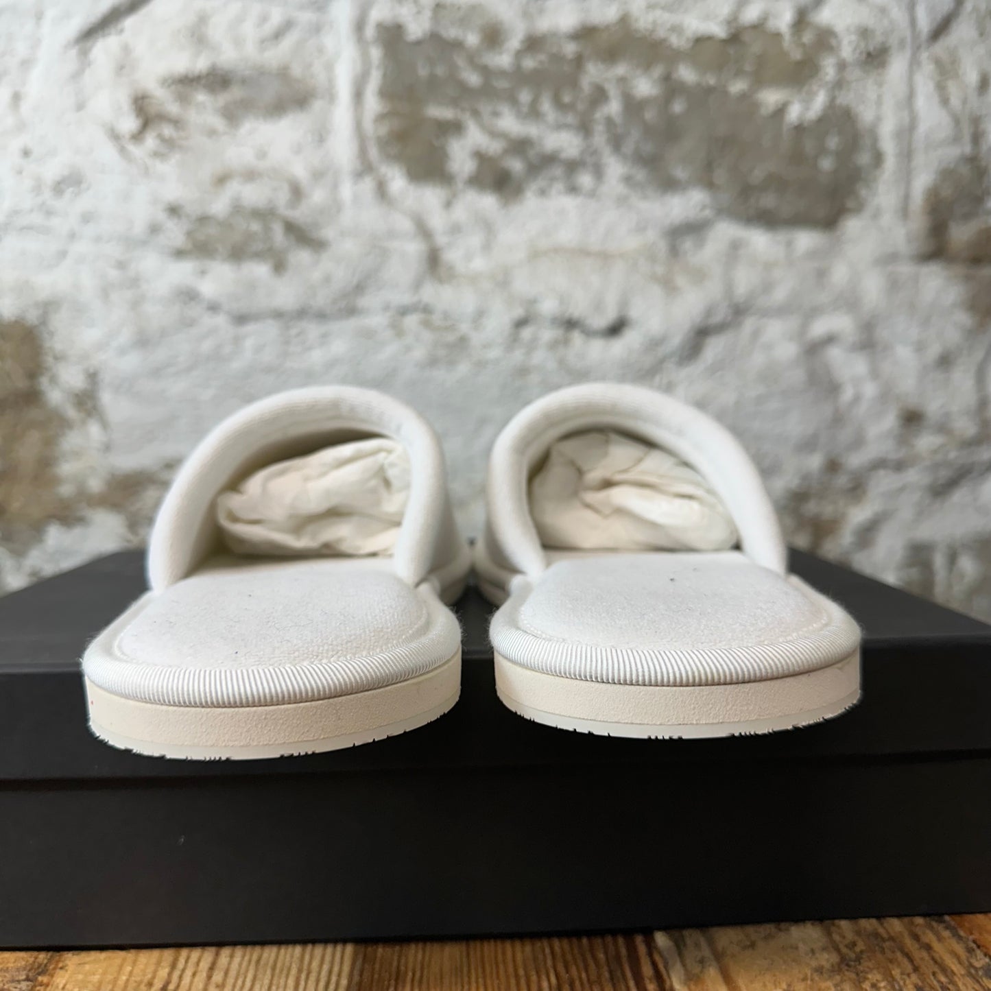 Chrome Hearts White Hotel Slippers Sz S DS