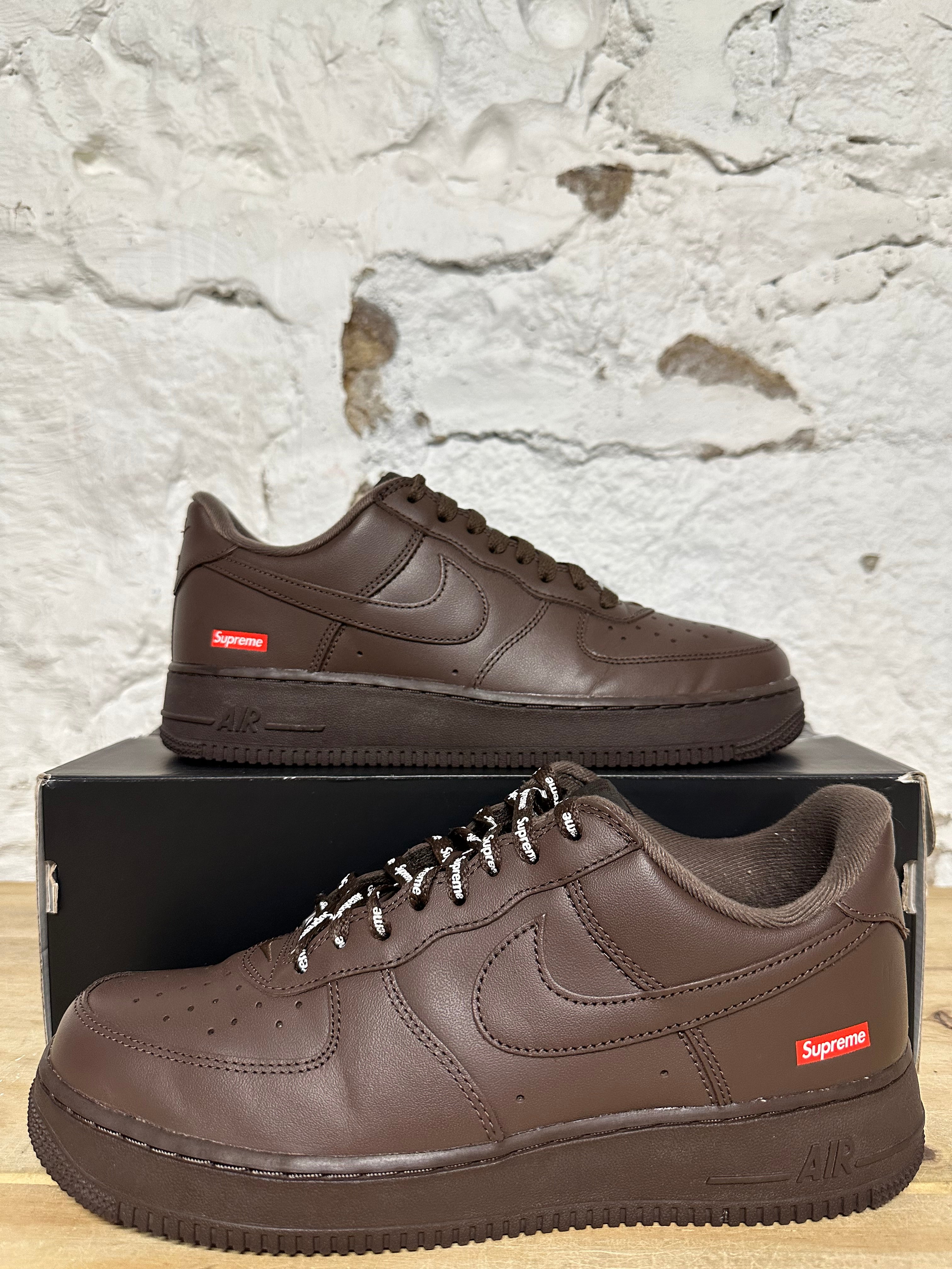 Nike Air Force 1 Low Supreme Baroque Brown Sz 9