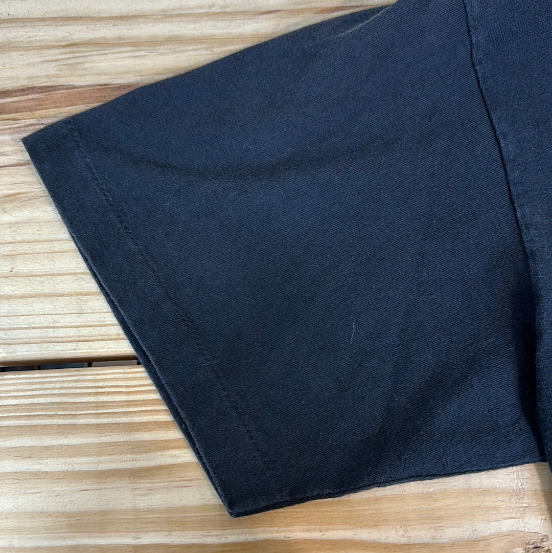 Six Flags Batman Ride Black Tee Sz L