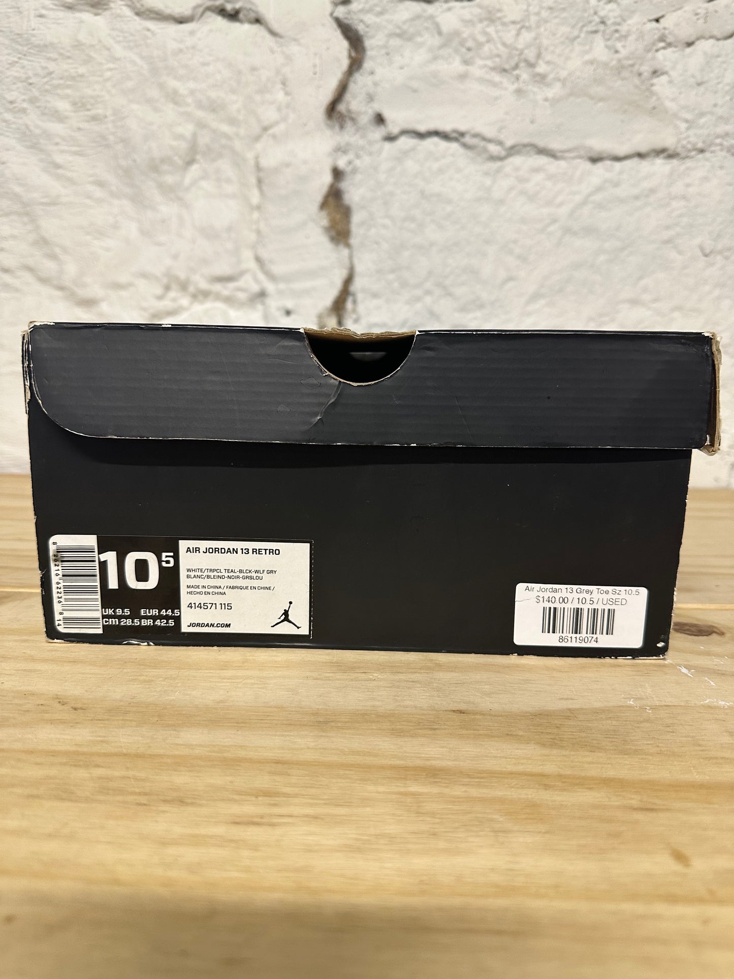 Air Jordan 13 Grey Toe Sz 10.5