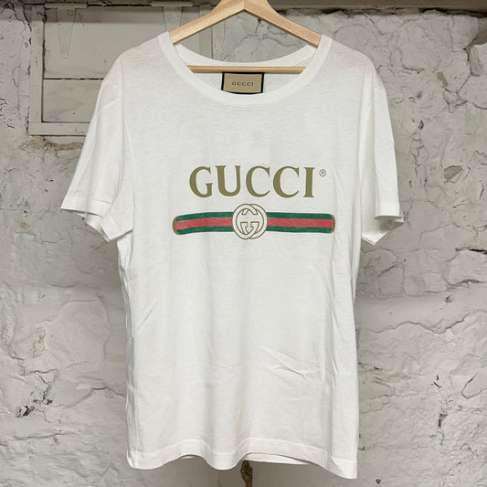 Gucci Classic Logo White T-Shirt S XS