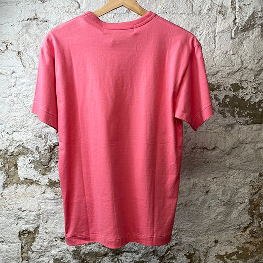 CDG Red Heart T-shirt Pink Sz M DS