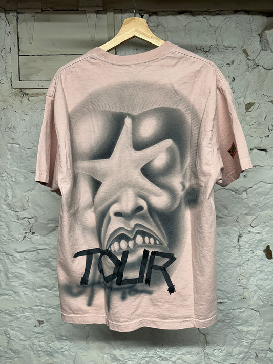 Travis Scott Utopia Front Row Seats Pink T-Shirt Sz L