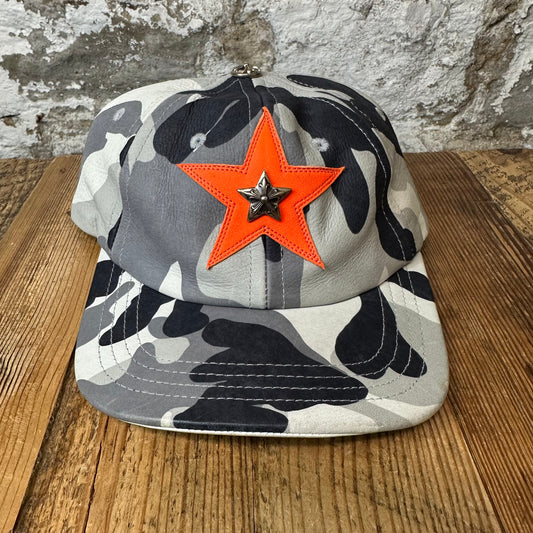Chrome Hearts Snow Camo Leather Star Gunslinger Hat