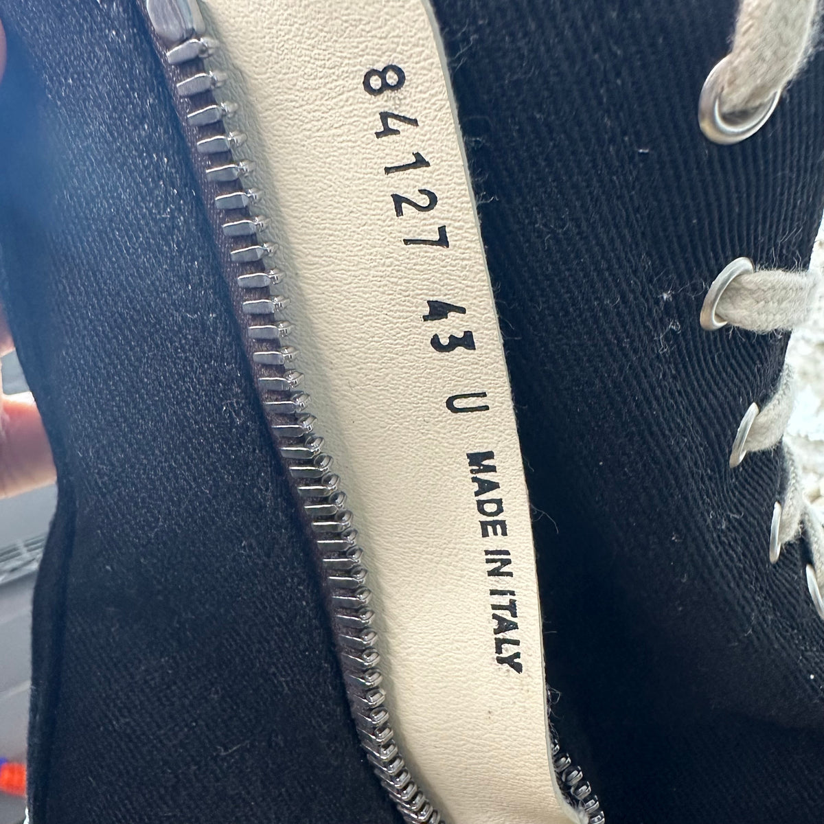 Rick Owens High DRKSDW Black Milk Sneaker Sz 10 (43)