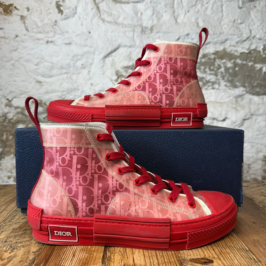 Dior B23 High Red Clear Oblique Sneaker Sz 7 (40)