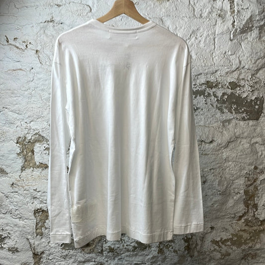 CDG Red Heart L/s White Sz XL DS