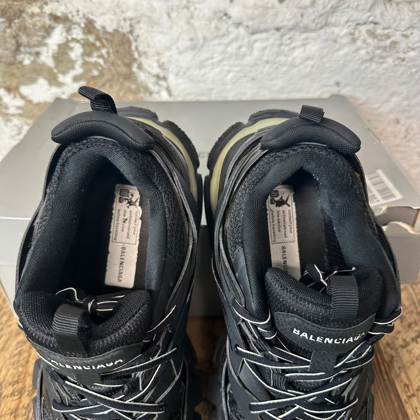 Balenciaga Track Runner Triple Black LED Sneaker Sz 9 (42)