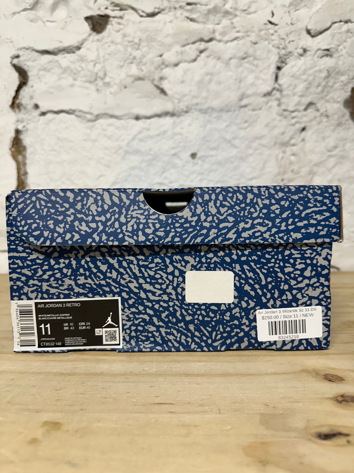 Air Jordan 3 Wizards Sz 11 DS