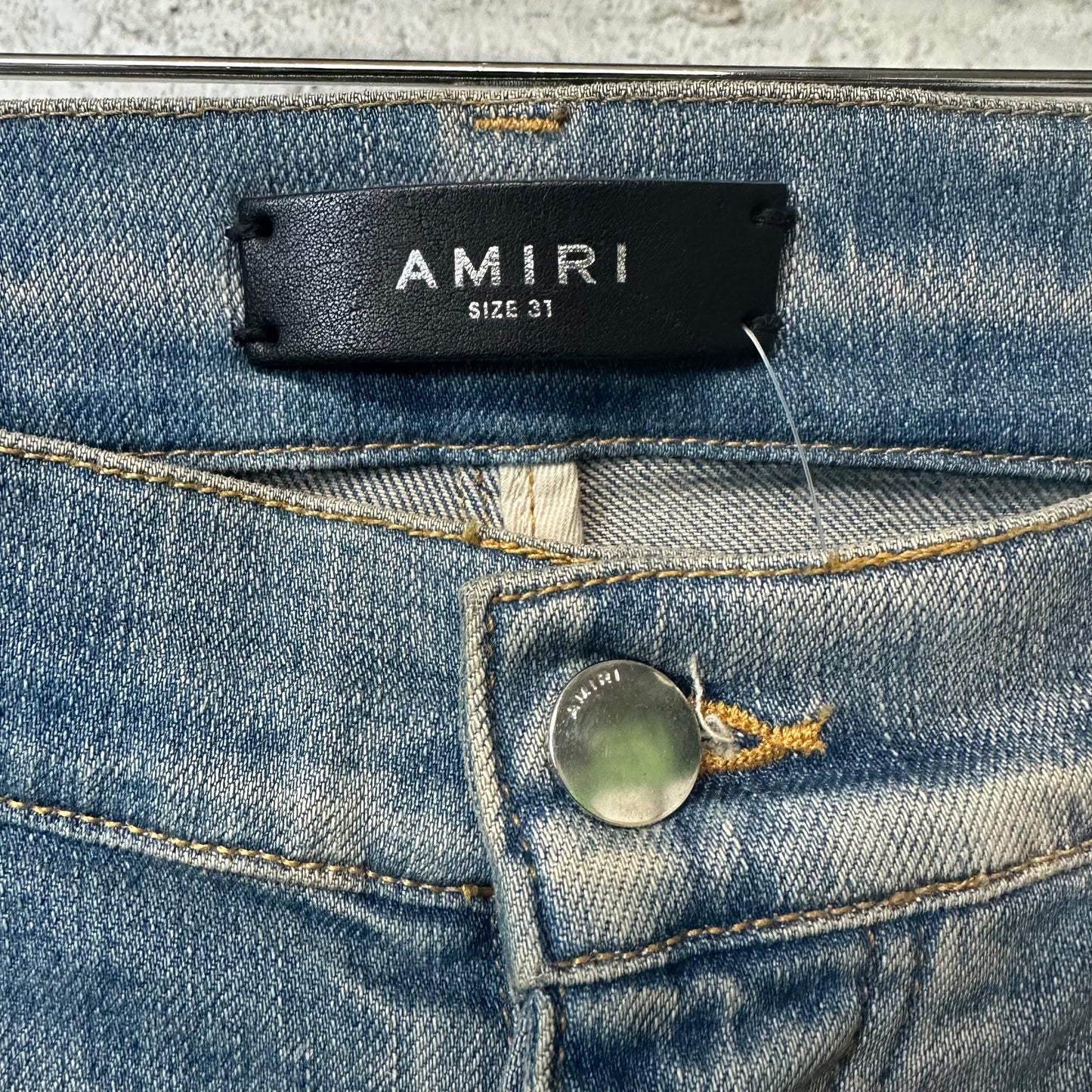Amiri MX2 Multicolor Flannel Blue Denim Jeans Sz 31