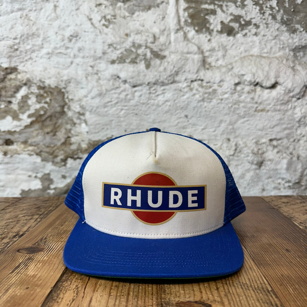 Rhude Racer Blue White Trucker Hat