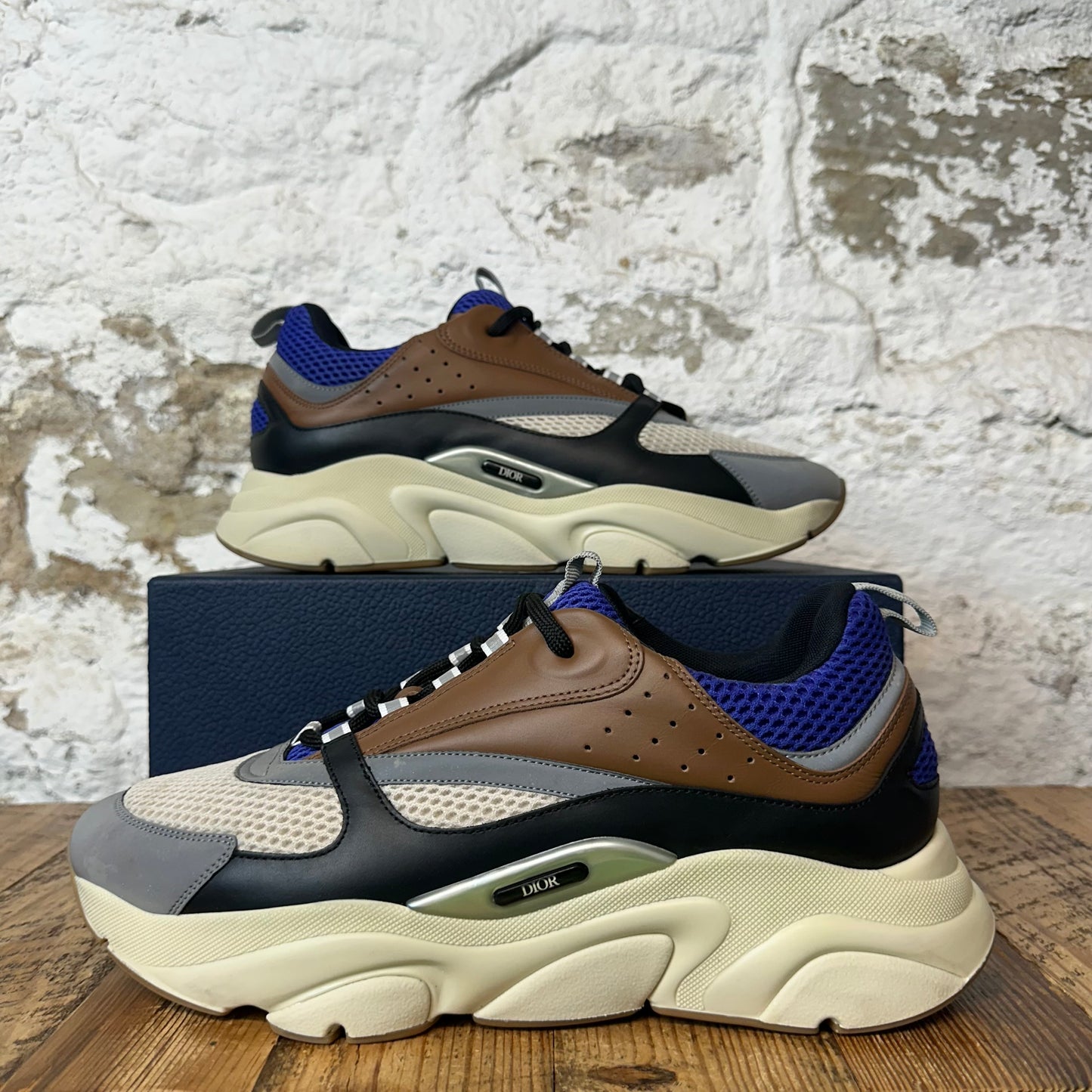 Dior B22 Brown Cream Black Sneaker Sz 13 (46)