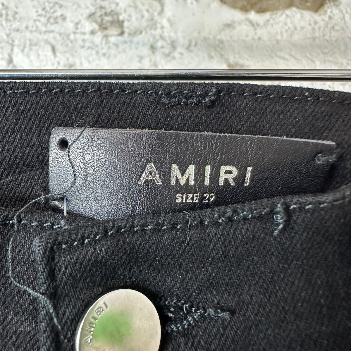 Amiri Crystal Paint Splatter Black Denim Jeans Sz 29