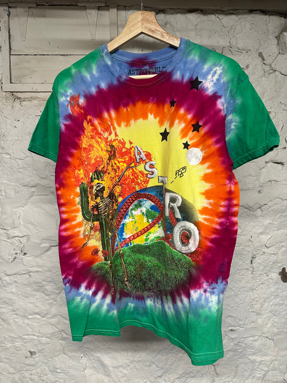 Travis Scott Astro World Tie Dye T-Shirt Sz M
