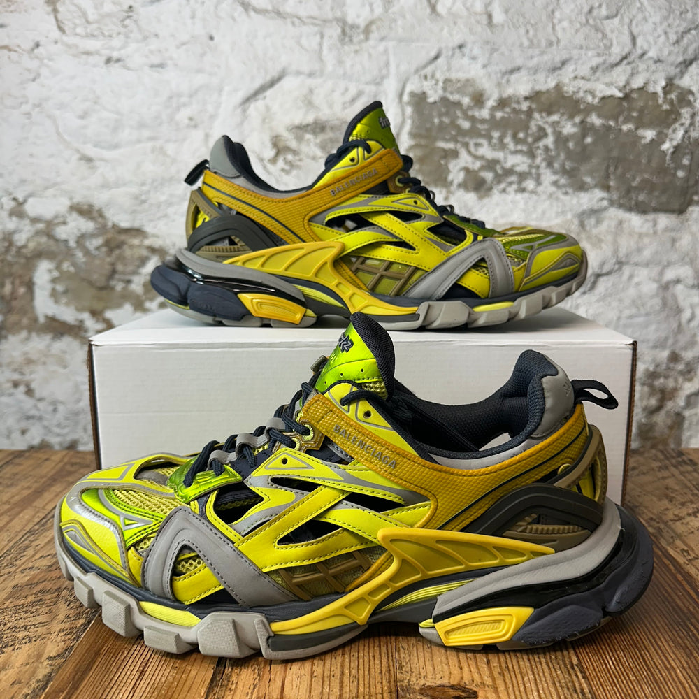 Balenciaga Track 2 Neon Yellow Green Grey Sneaker Sz 10 (43)