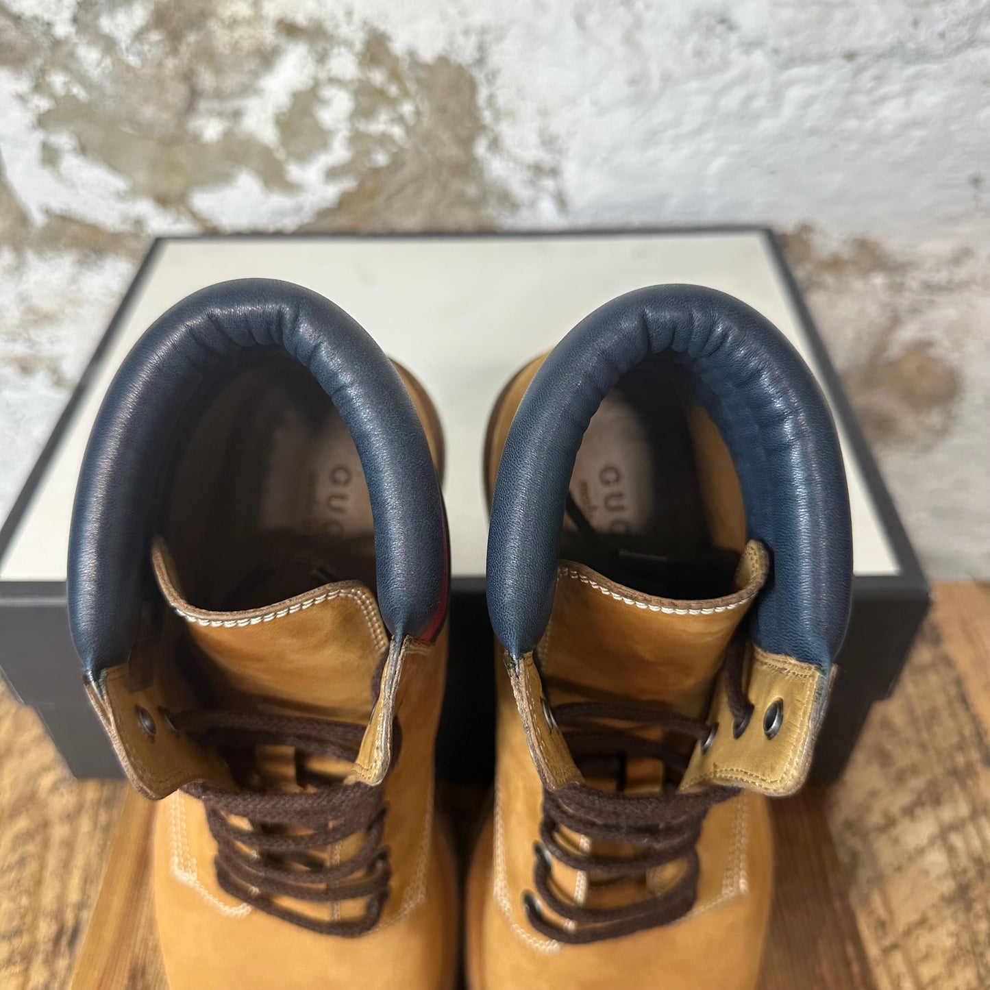 Gucci Marland Brown Suede Hiking Boot Sz 8