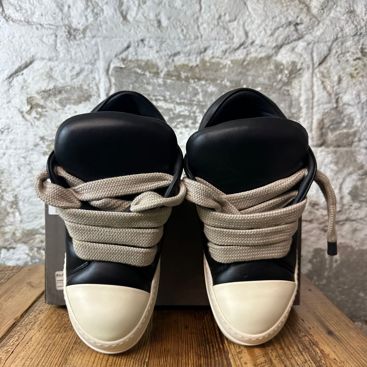 Rick Owens Jumbo Lace Puffer Black Milk Sneaker Sz 9.5 (42.5)