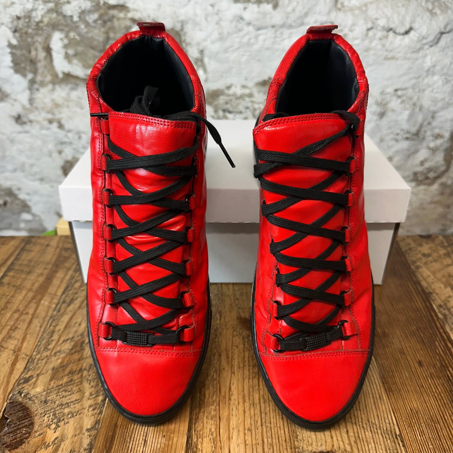 Balenciaga Arena Red Patent Black Sneaker Sz 10 (43)