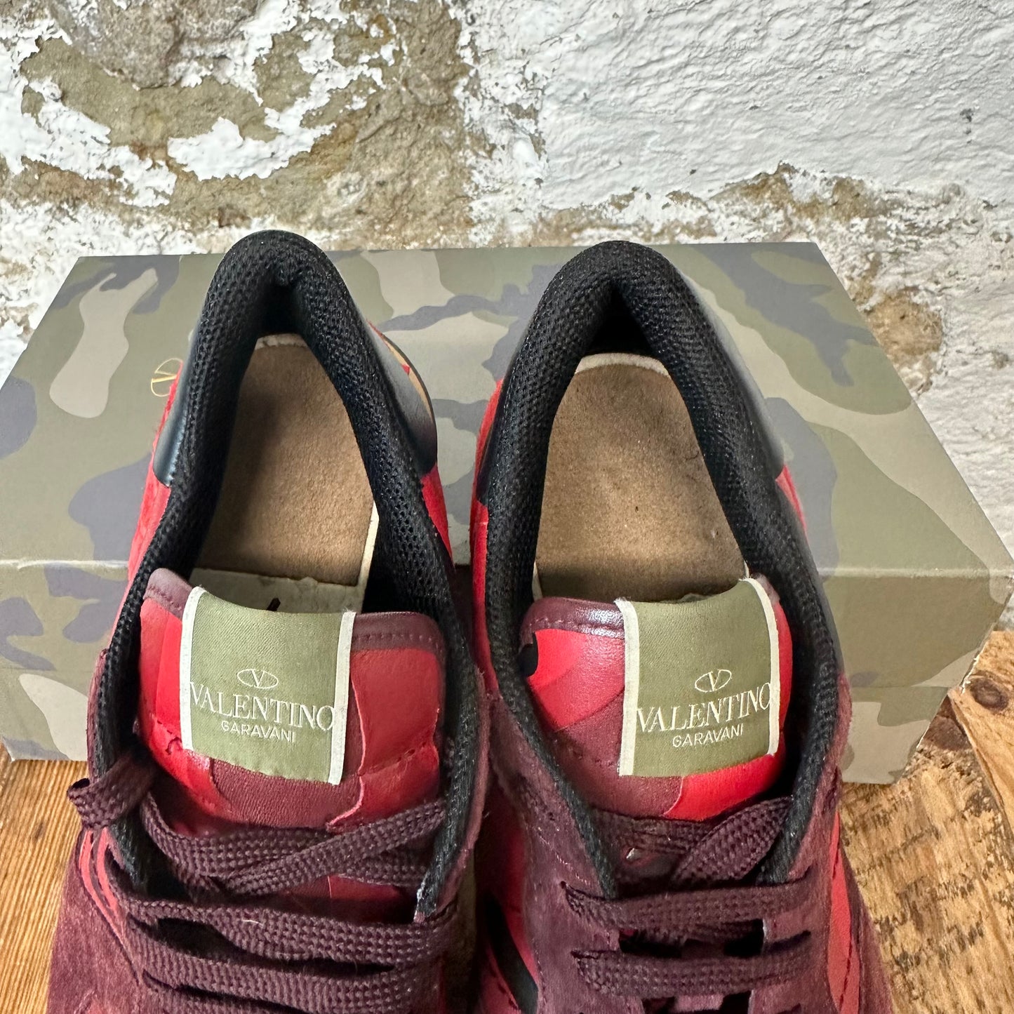 Valentino Red Camo Rock Runner Sneaker Sz 13 (46)