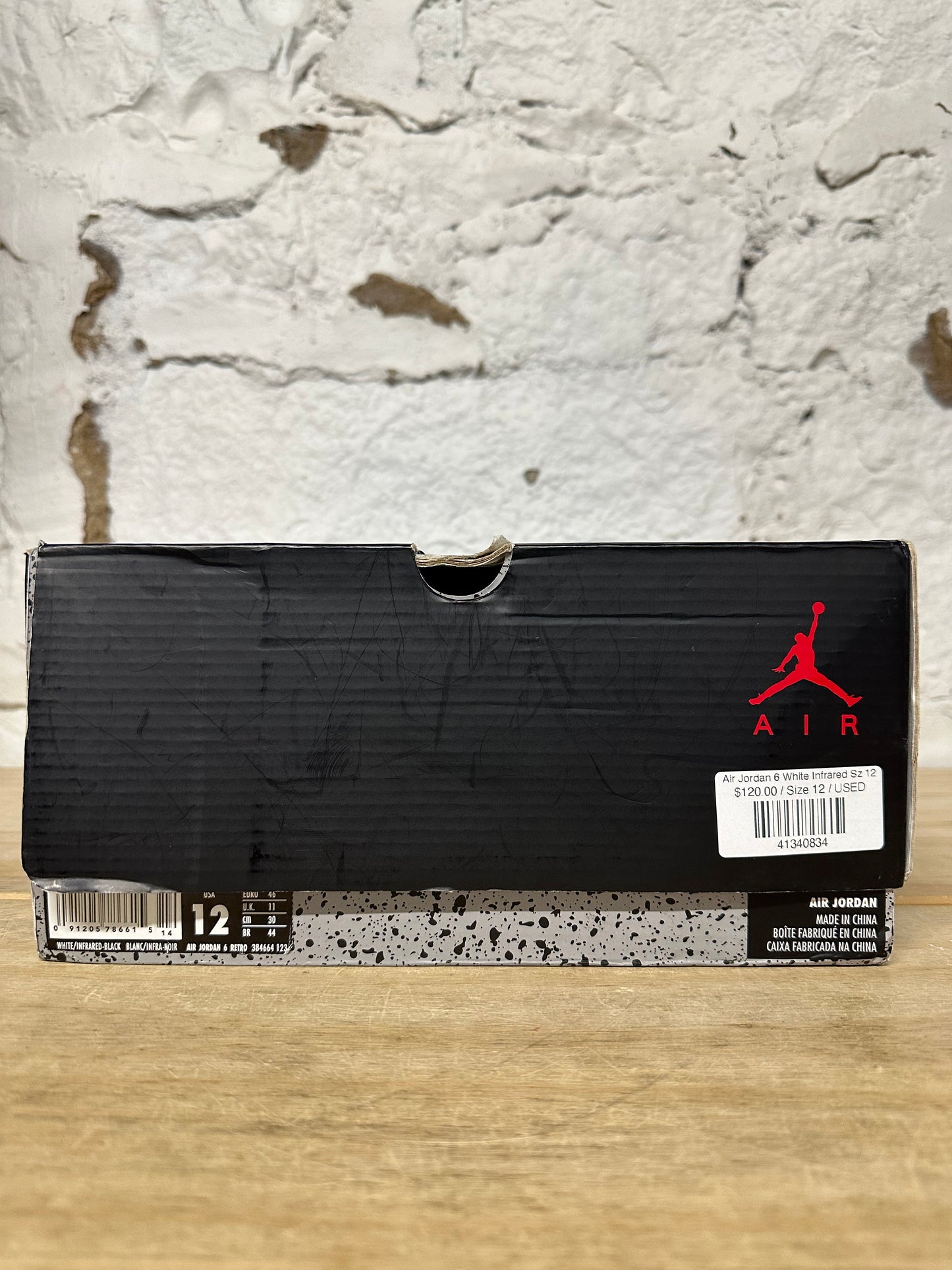 Air Jordan 6 Infrared White Sz 12