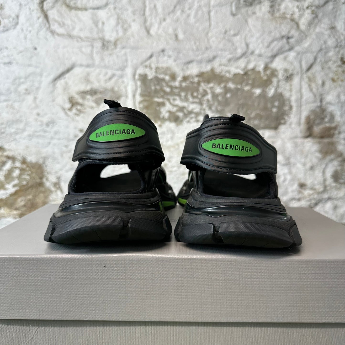 Balenciaga Black Green Track Sandal Sz 10 (43)