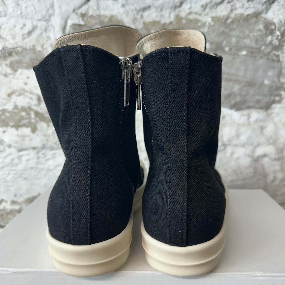 Rick Owens High Black Milk Sneaker Sz 6.5 (39)