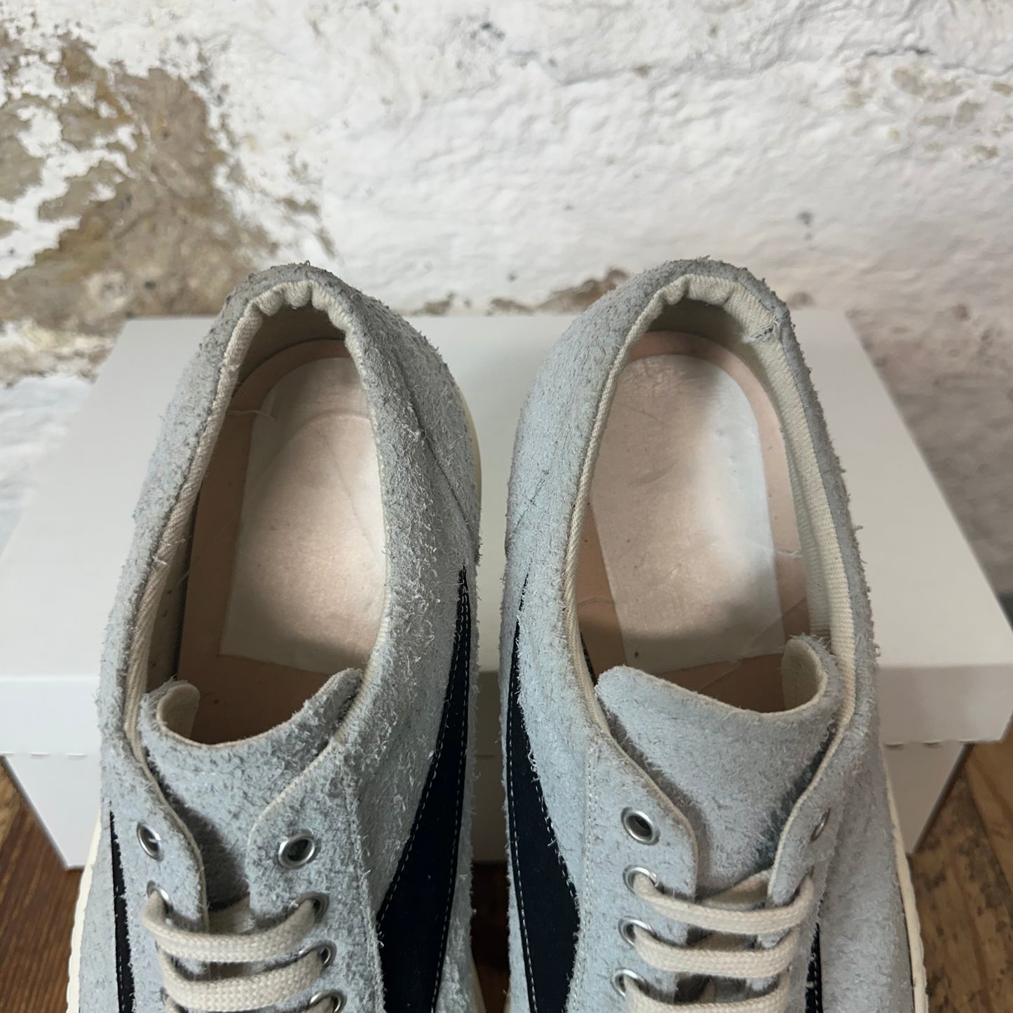 Rick Owens Vintage Gray Suede Milk Sneaker Sz 15 (48) No Box