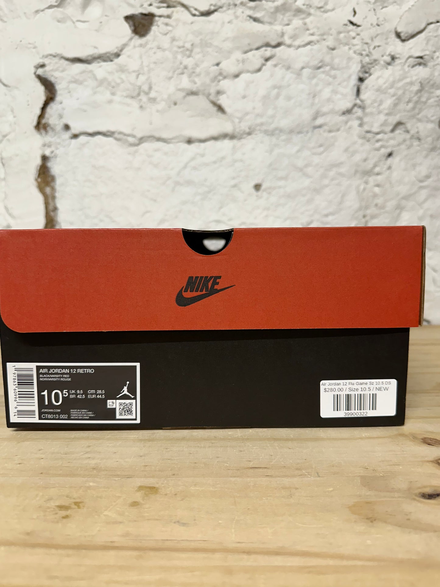 Air Jordan 12 Flu Game Sz 10.5 DS