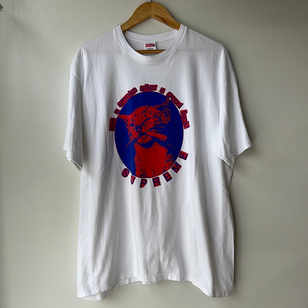 Supreme Tee Smoking Cat Sz XL