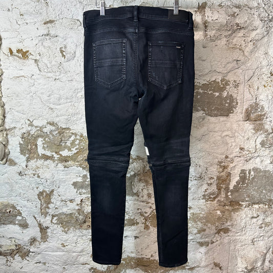 Amiri MX2 White Patch Black Denim Jeans Sz 32