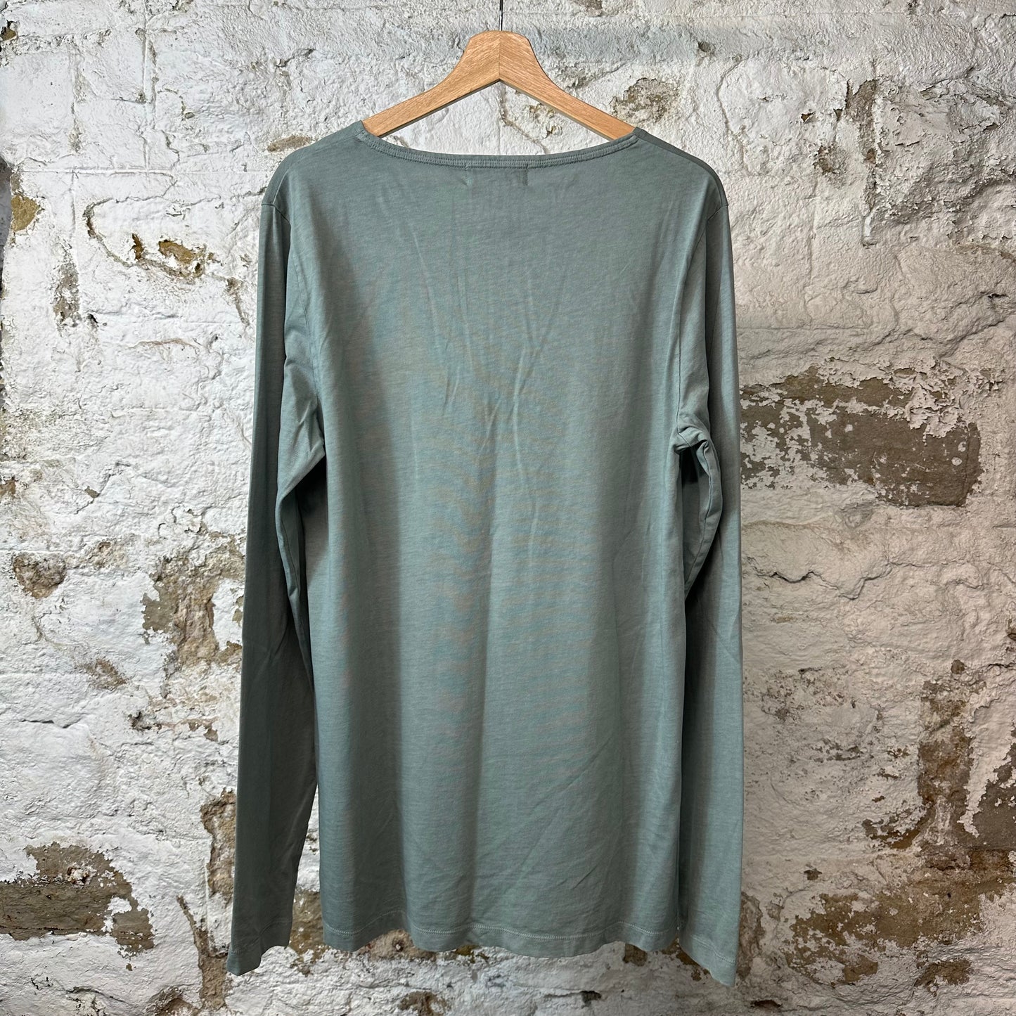 Burberry Spellout Cyan Green L/s Sz L