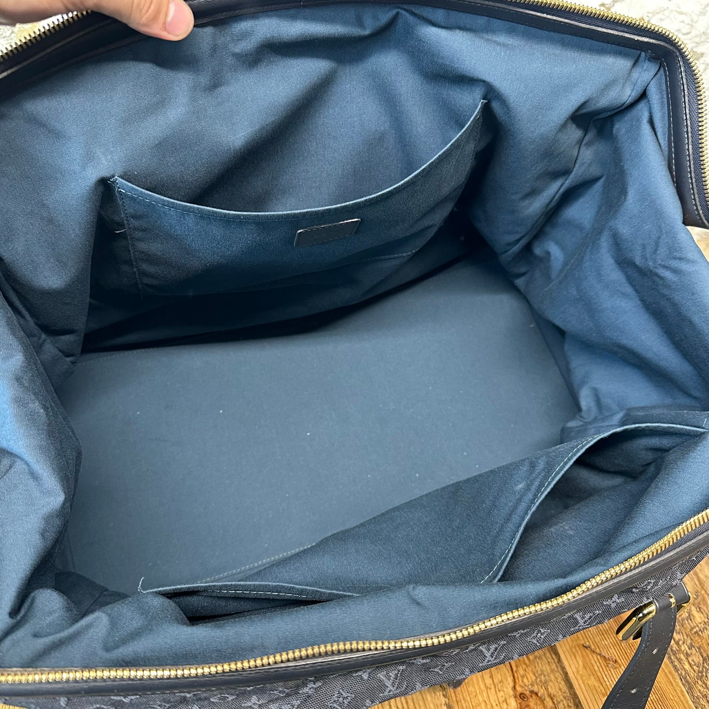 Louis Vuitton Navy Monogram Weekender Duffle Bag