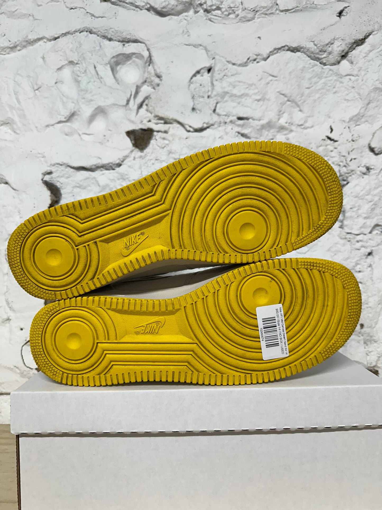 Nike Air Force 1 Mid Canvas Desert Sand Sz 14