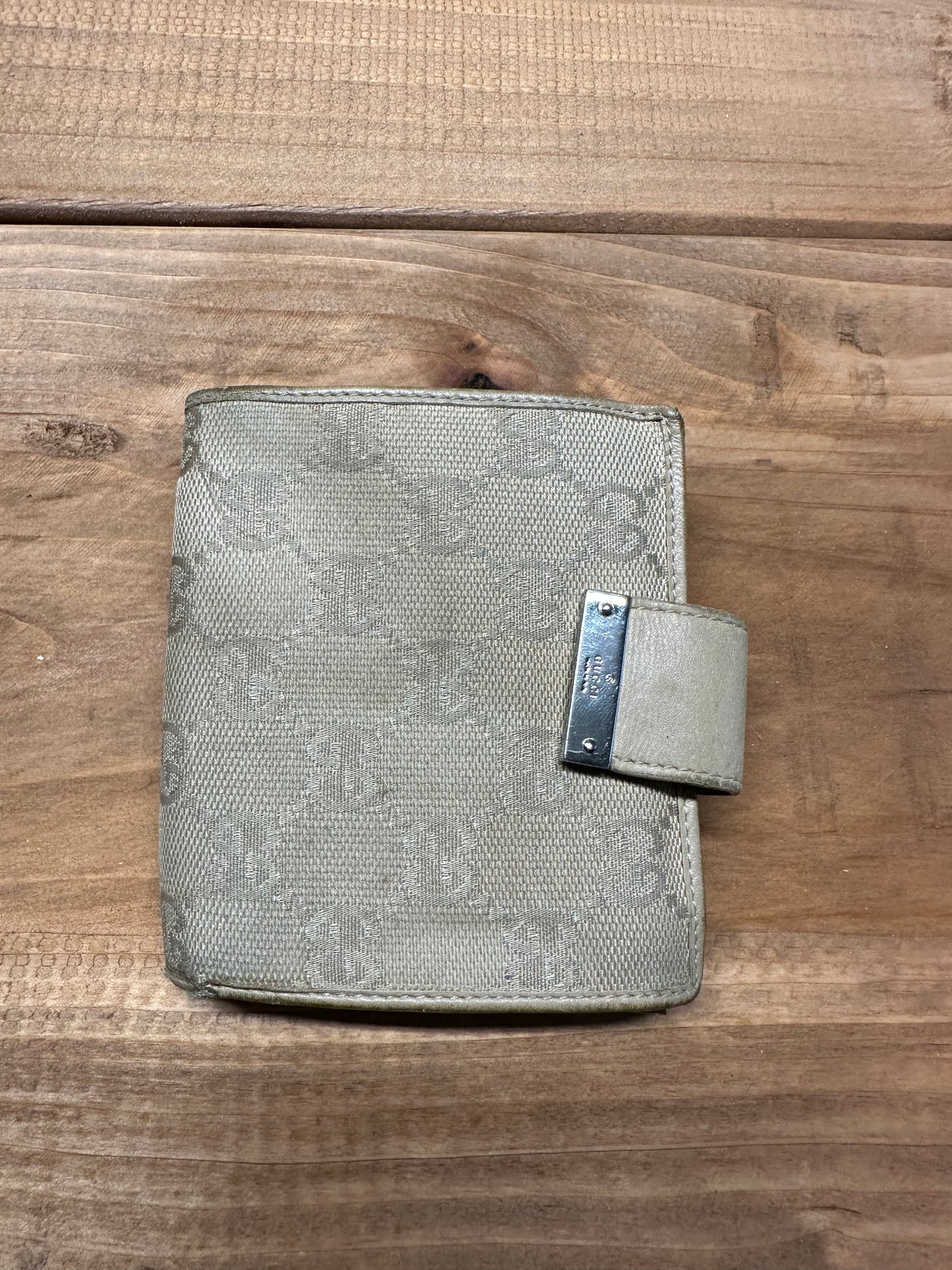 Gucci Monogram Canvas Compact Wallet