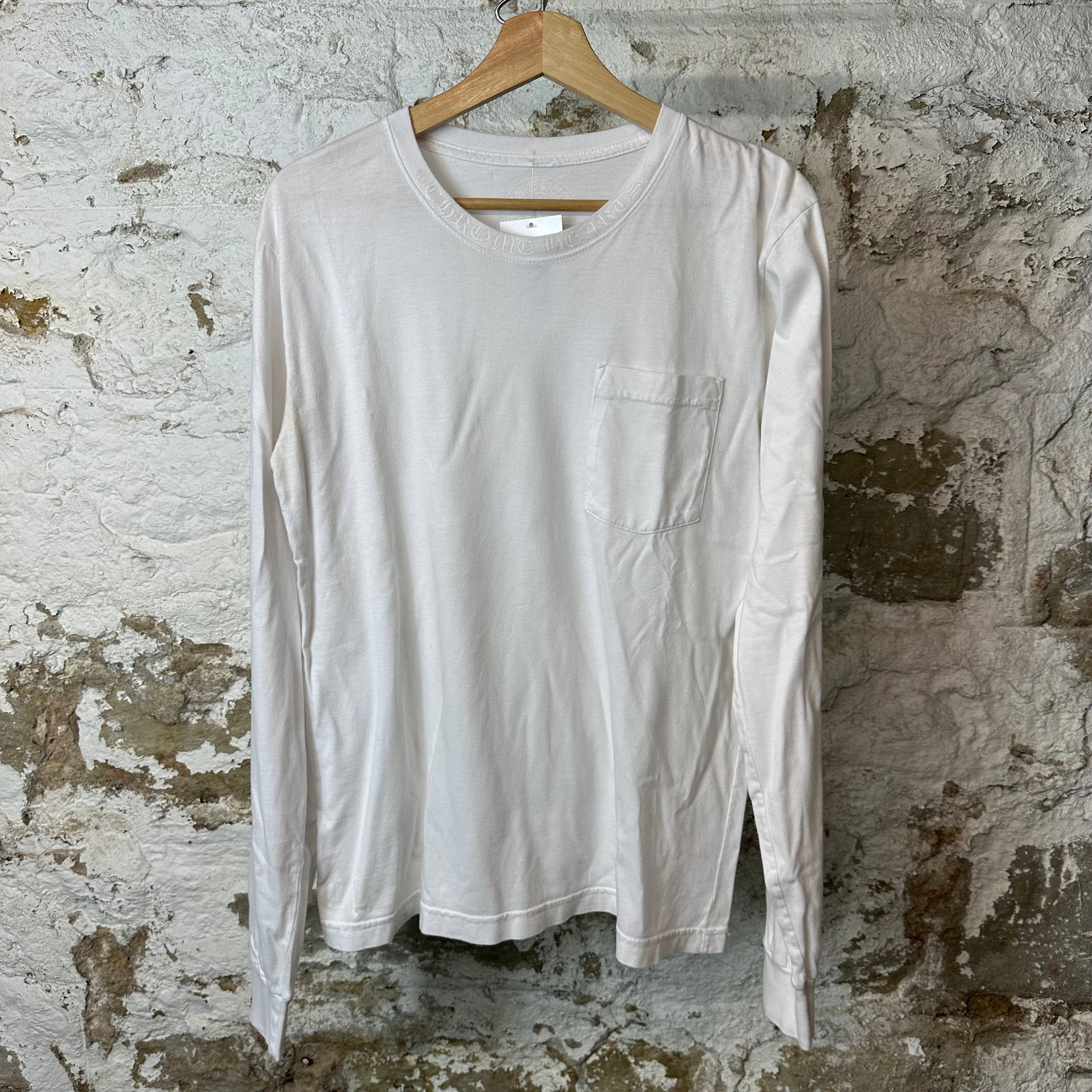 Chrome Hearts White Neck Spell White Long Sleeve Sz M