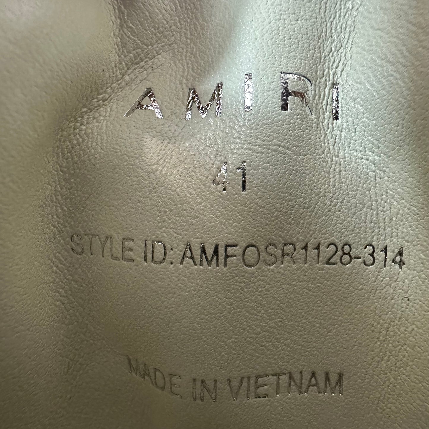 Amiri High White AM Forest Green White Sneaker Sz 8 (41)