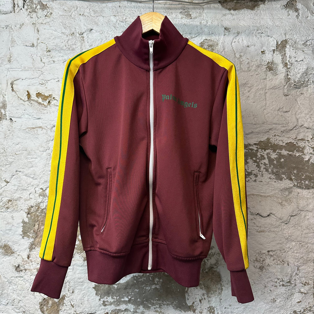 Palm Angels Yellow Maroon Track Jacket Sz S