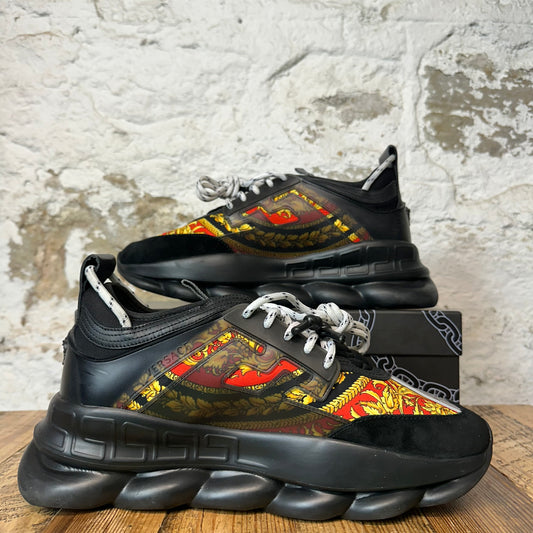 Versace Chain Reaction Black Multicolor Sneaker Sz 13 (46)