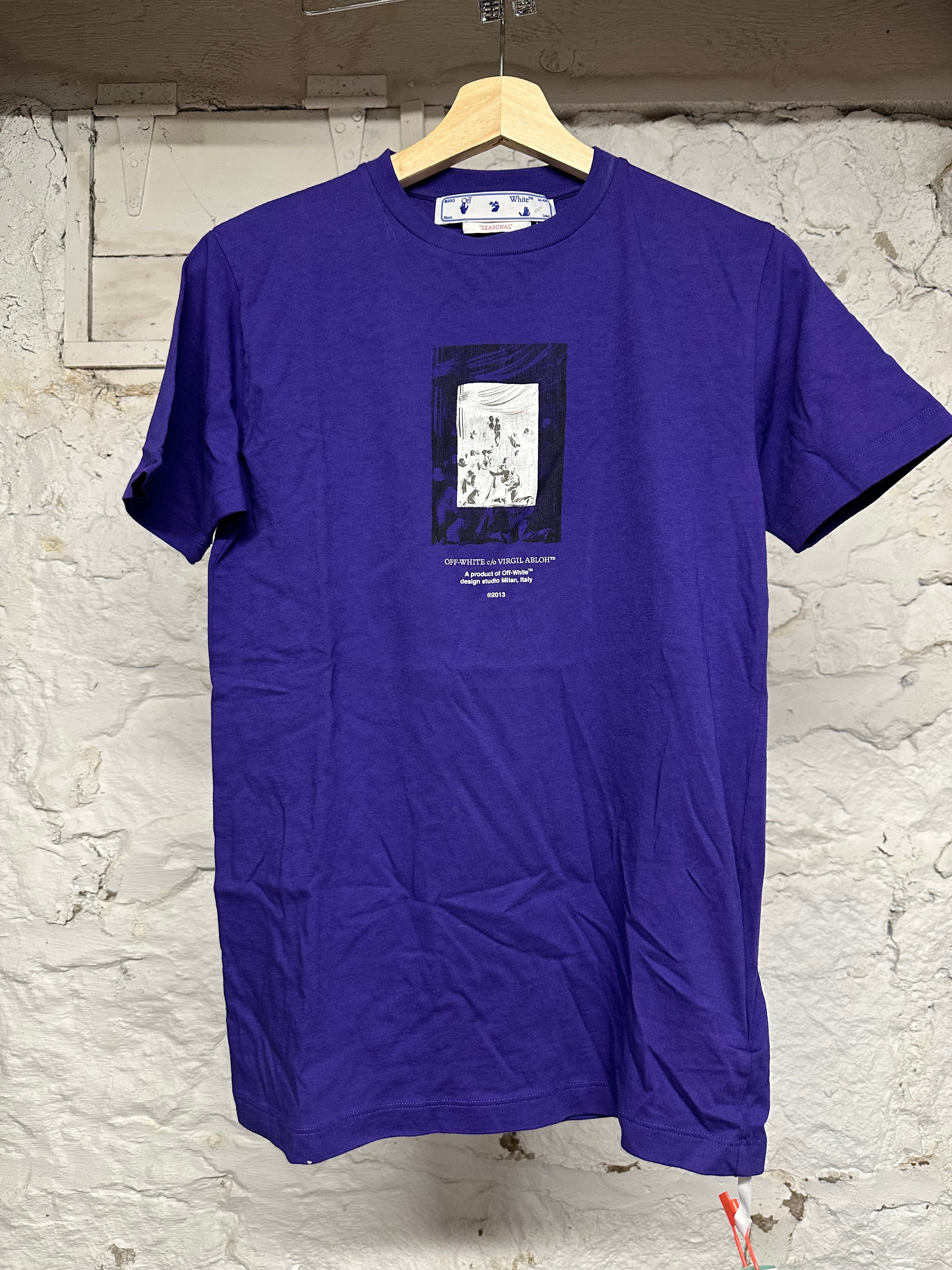 Off White Paint Mirror Purple T-Shirt Sz XXS DS