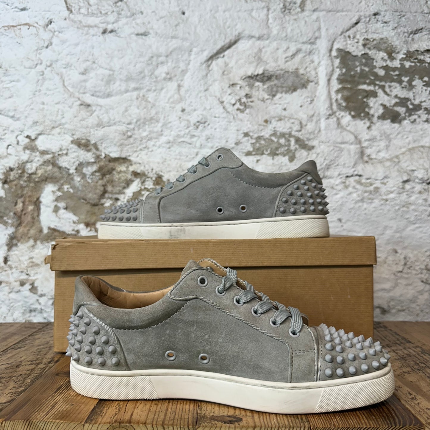Christian Louboutin Grey Suede Spike Sneaker Sz 8.5 (41.5)