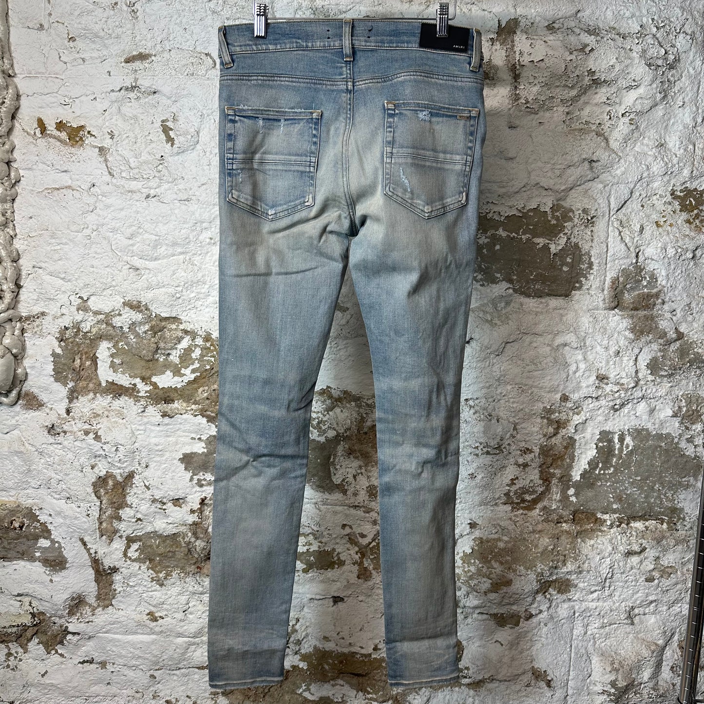 Amiri Multicolor Paisley Blue Denim Jeans Sz 31