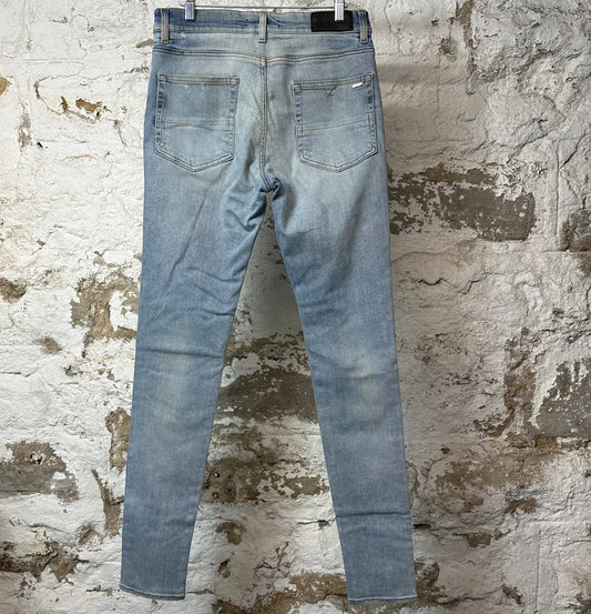 Amiri MX1 Black Paisley Black Denim Jeans Sz 32