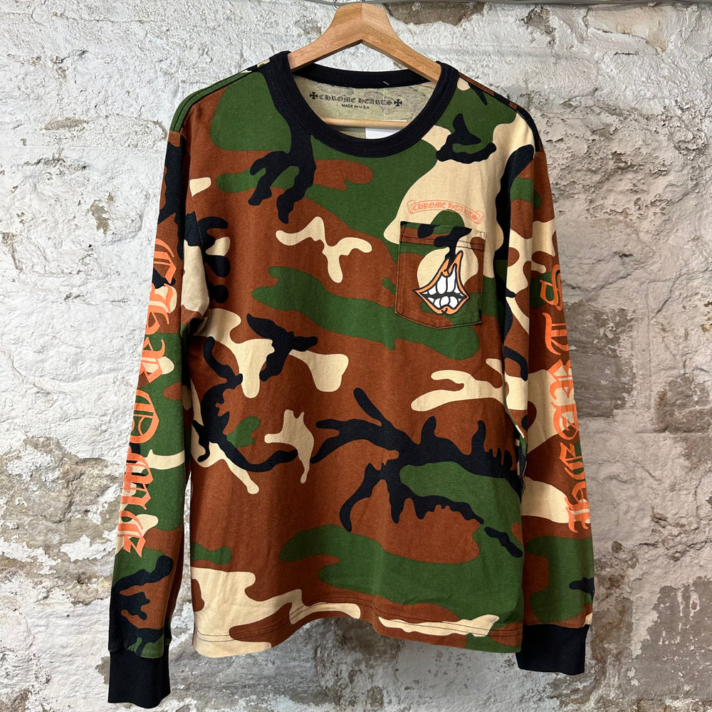 Chrome Hearts Matty Boy Caution Camo Long Sleeve Sz M