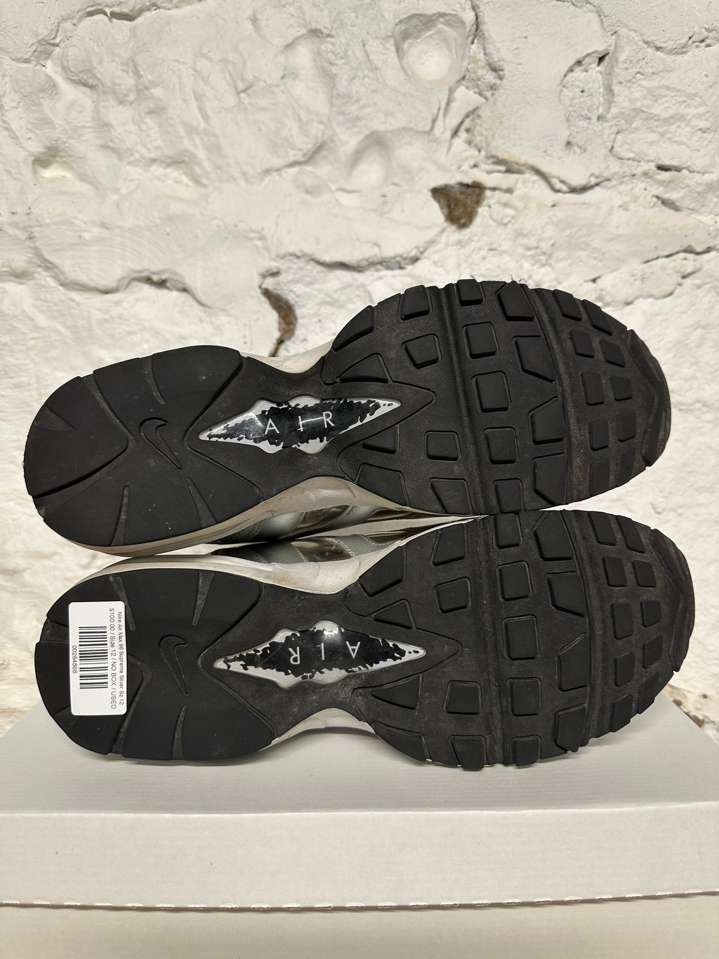 Nike Air Max 96 Supreme Silver Sz 12