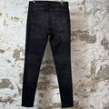 Amiri MX1 Grey Paisley Faded Black Denim Jeans Sz 32