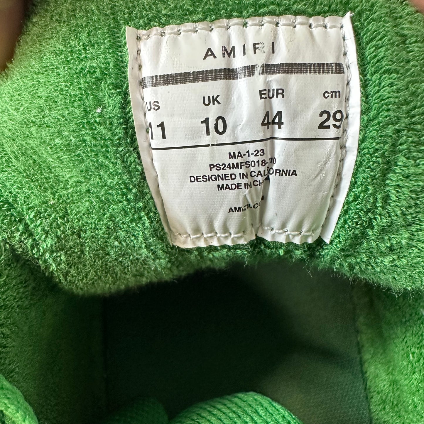 Amiri MA-1 Green White Sneaker Sz 11 (44)