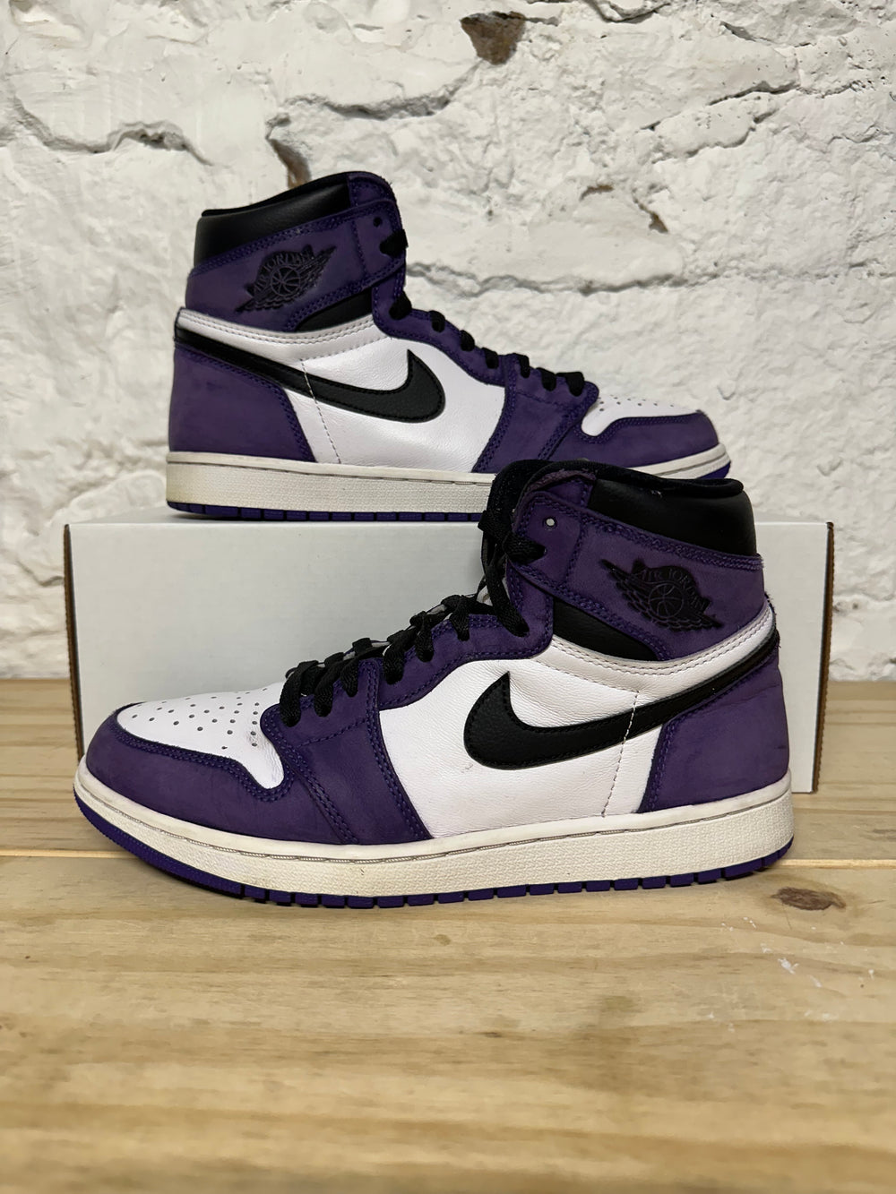 Air Jordan 1 High Court Purple White (Suede) Sz 10