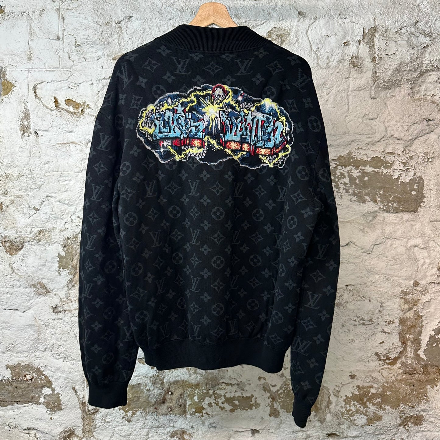 Louis Vuitton Monogram Grafitti Zip Up Jacket Sz XL